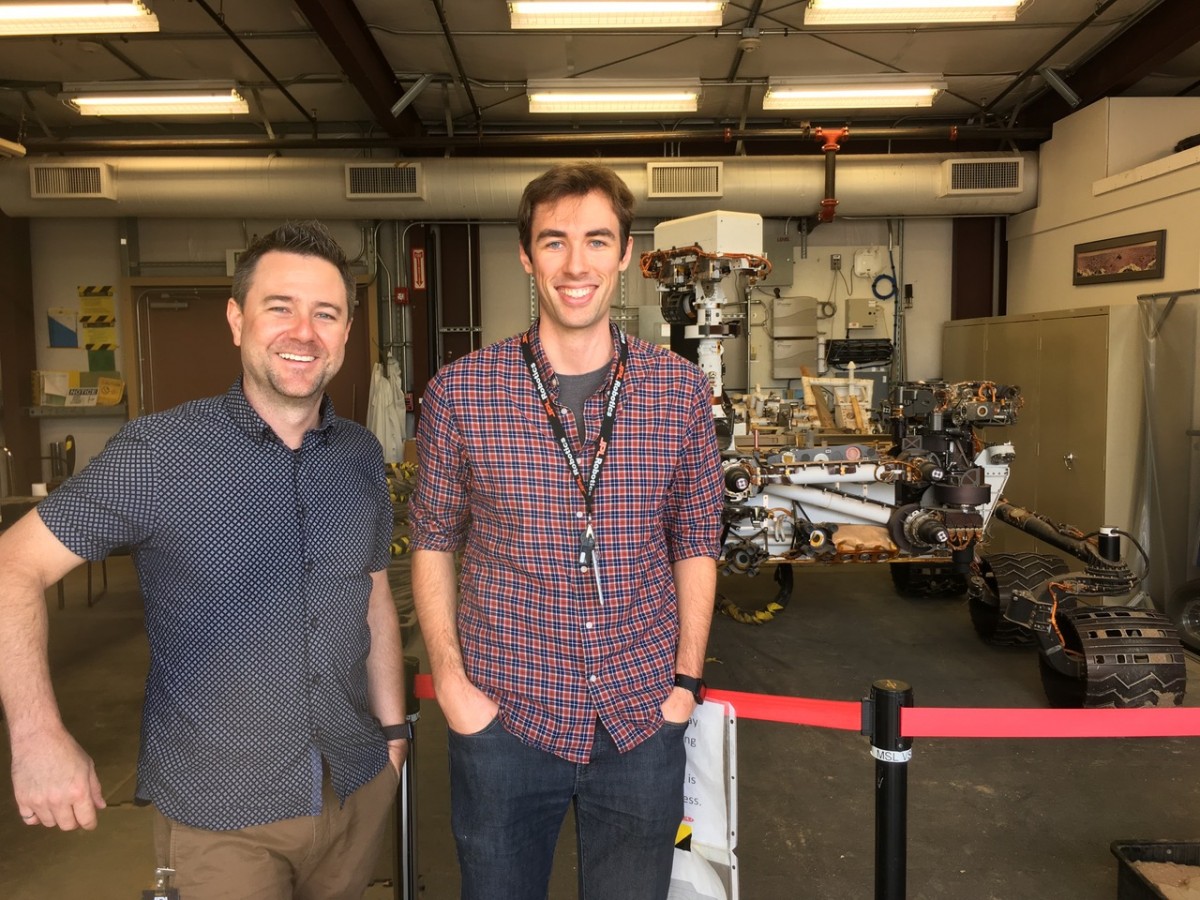 Prof. Kelly and Olivier at JPL