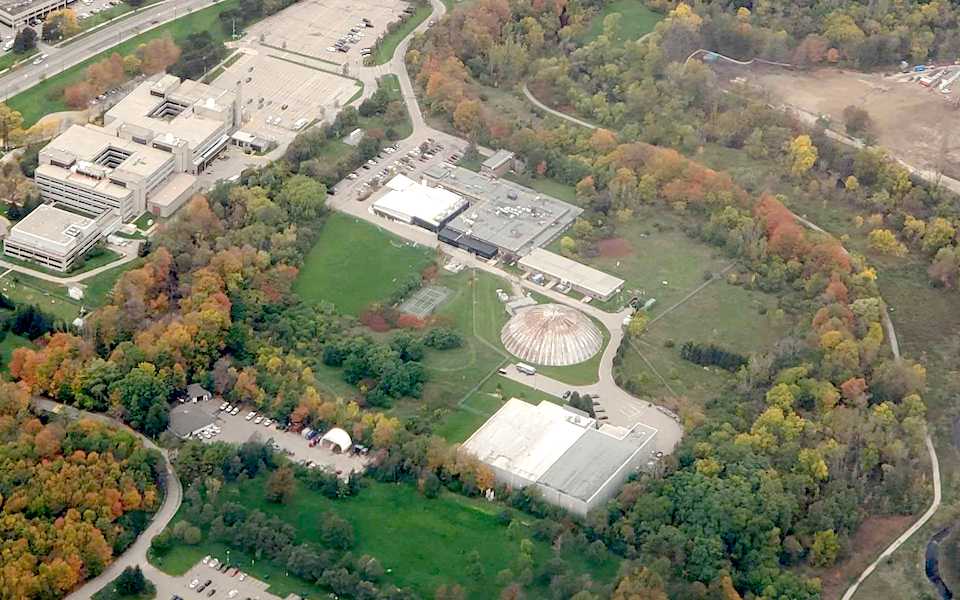 Aerial view of UTIAS campus.