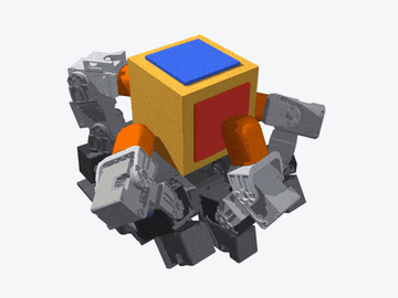 A four-fingered robot hand turning a cube by making and breaking fingertip contacts.